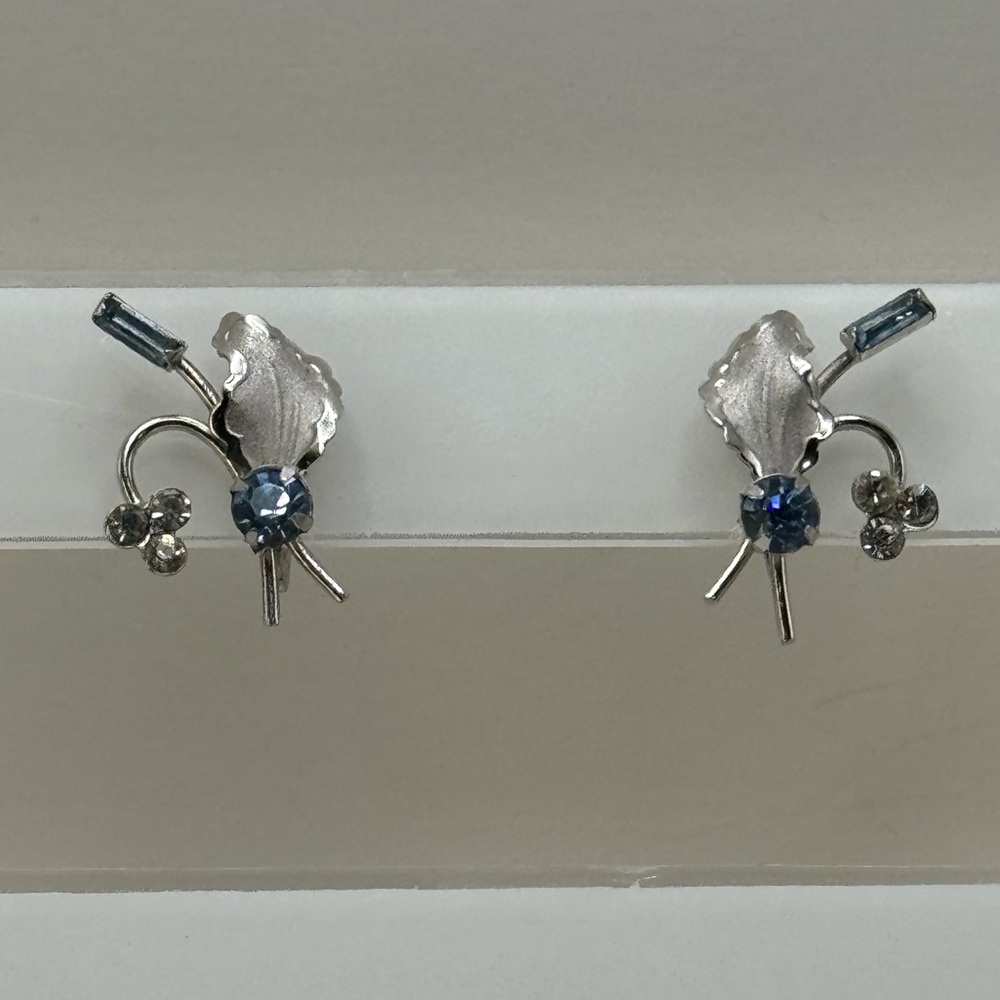 Bond Boyd 925 Silver 60s vintage screw back earrings